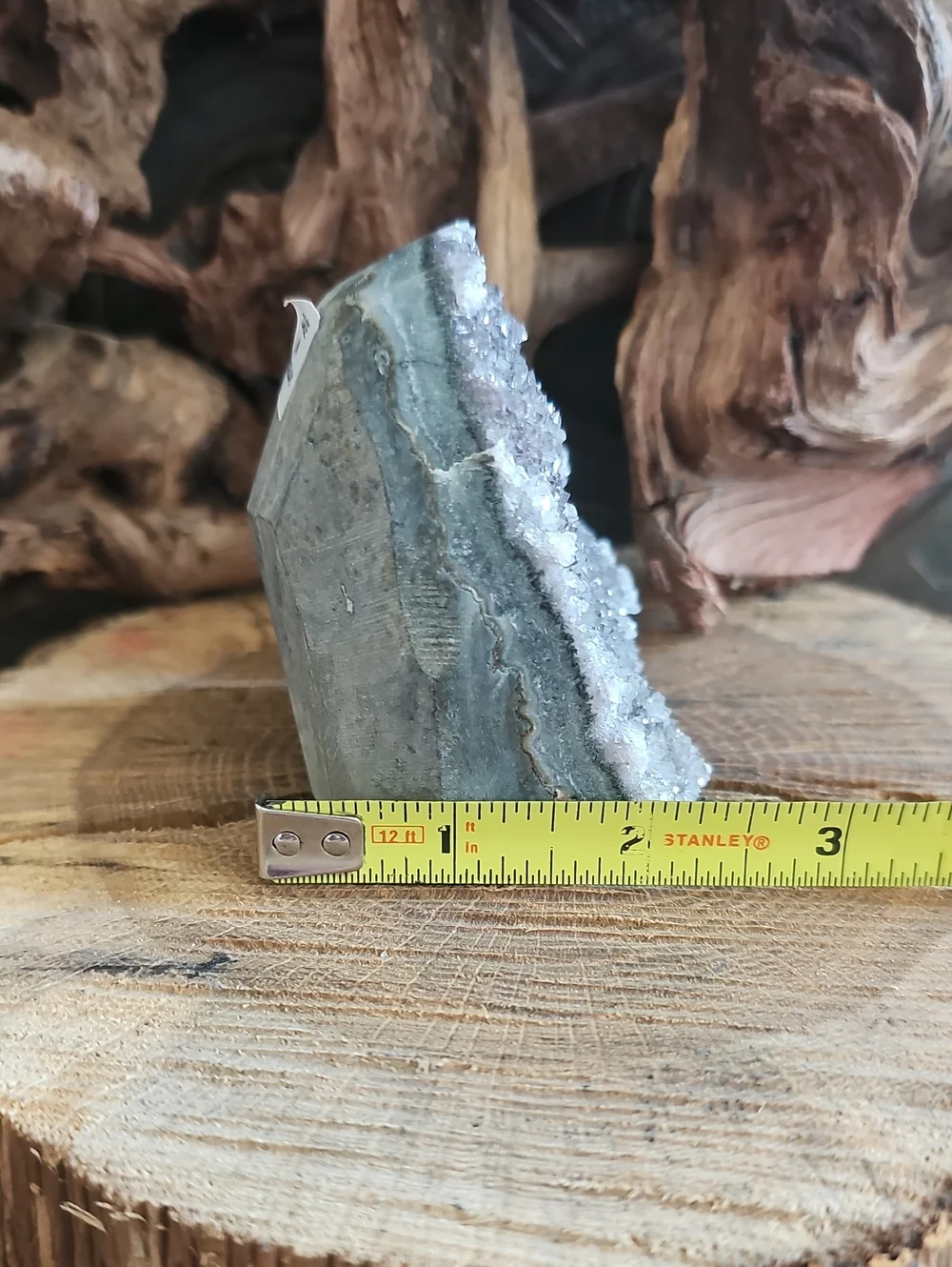Natural Gray Uraguayan Amethyst Cutbase- Home Accents